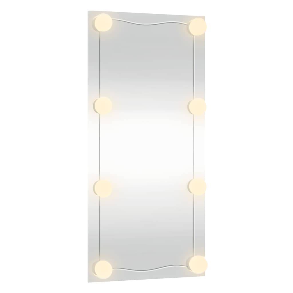 vidaXL Wandspiegel mit LED-Leuchten 30x60 cm Glas Rechteckig
