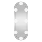 vidaXL Wandspiegel mit LED-Leuchten 15x40 cm Glas Oval
