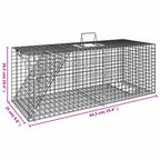 vidaXL Tierfalle 64,5 x 25 x 26,5 cm Verzinktes Eisen