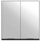 vidaXL Spiegelschrank Schwarz 64x20x67 cm Holzwerkstoff