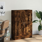 vidaXL Bücherschrank Räuchereiche 82,5x30,5x115 cm Holzwerkstoff