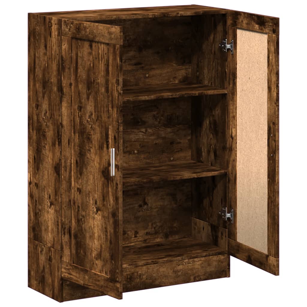 vidaXL Bücherschrank Räuchereiche 82,5x30,5x115 cm Holzwerkstoff