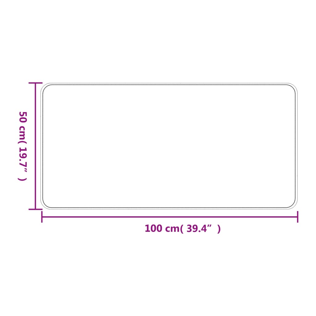 vidaXL Teppichläufer Sisal-Optik Silbern 50x100 cm