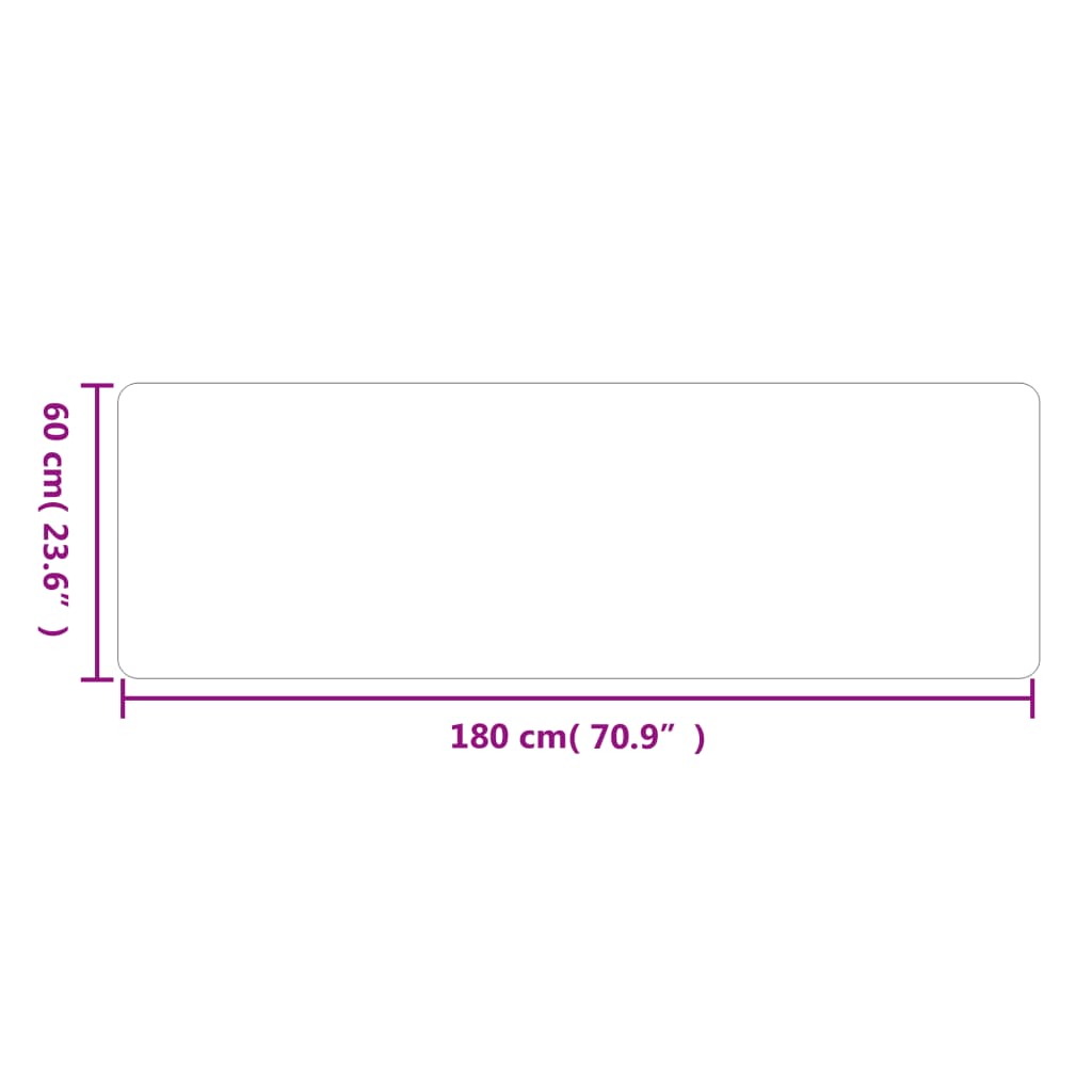 vidaXL Teppichläufer Anthrazit 60x180 cm