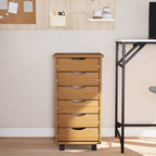 vidaXL Rollschrank mit Schubladen MOSS Honigbraun Massivholz Kiefer