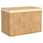 vidaXL Wäschekorb mit 3 Fächern 75x42,5x52 cm Wasserhyazinthe