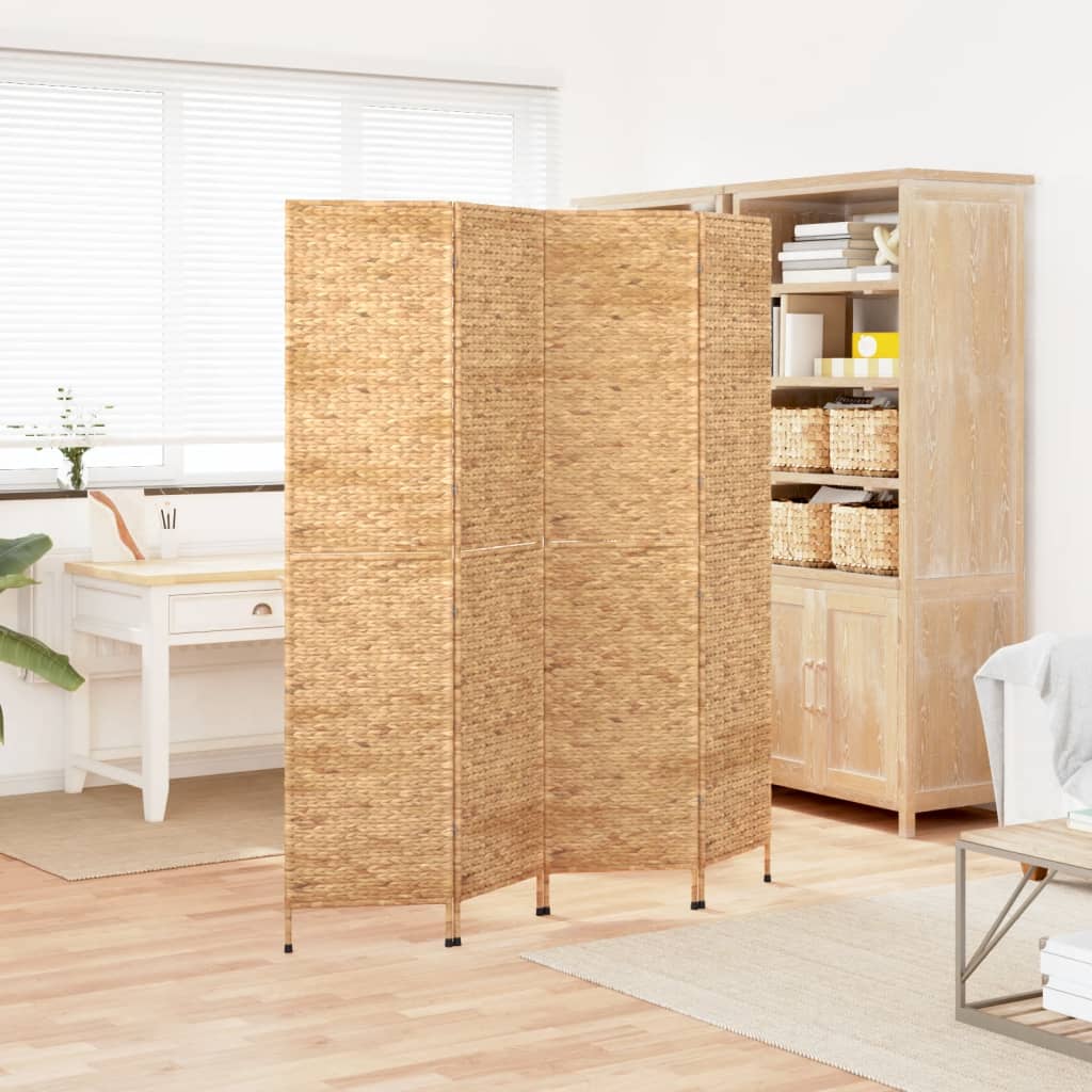 vidaXL Paravent 4-tlg. 163x180 cm Wasserhyazinthe