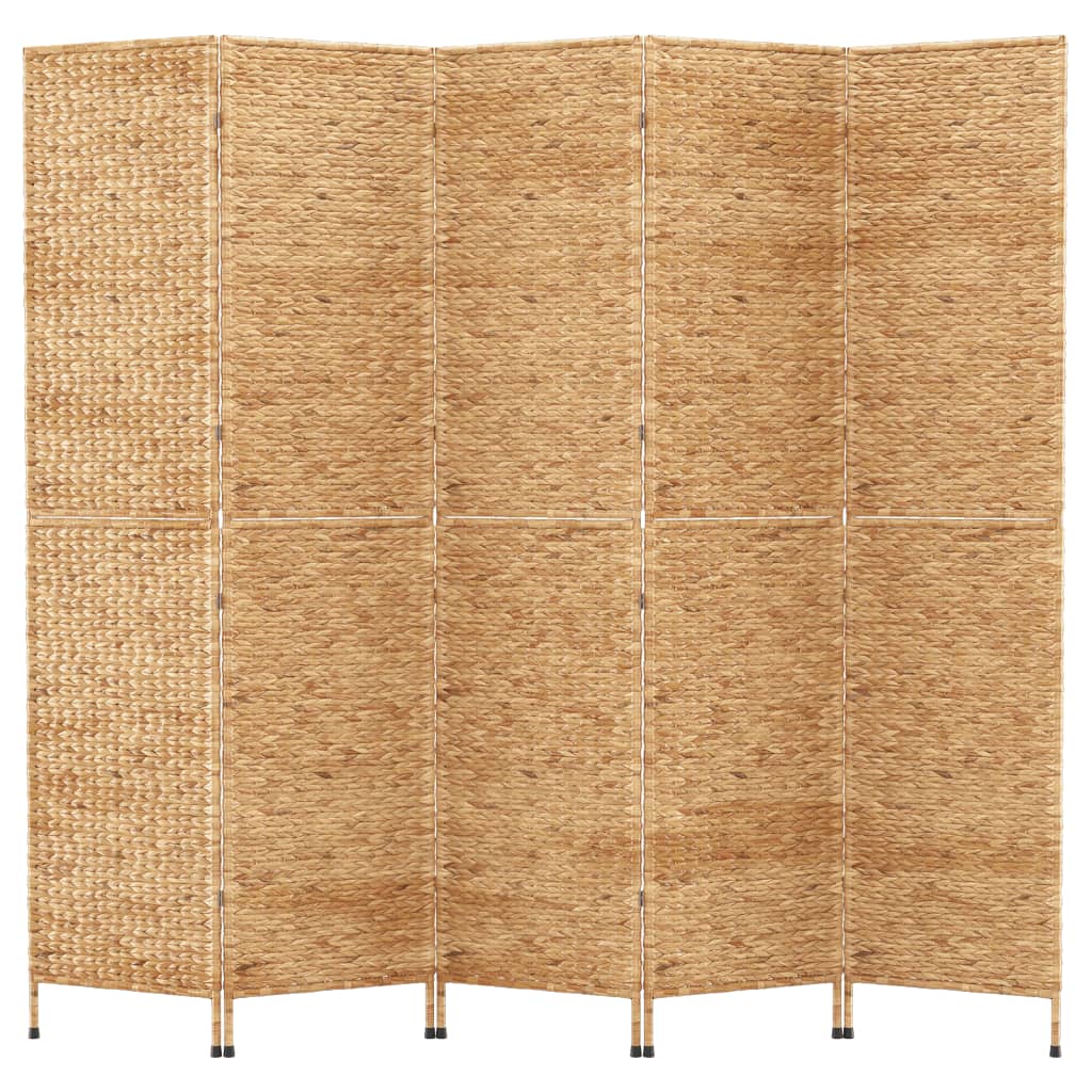 vidaXL Paravent 5-tlg. 205x180 cm Wasserhyazinthe