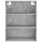 vidaXL Highboard Betongrau 69,5x34x180 cm Holzwerkstoff