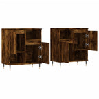vidaXL Sideboards 2 Stk. Räuchereiche Holzwerkstoff