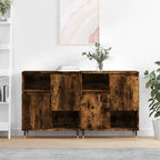 vidaXL Sideboards 2 Stk. Räuchereiche Holzwerkstoff