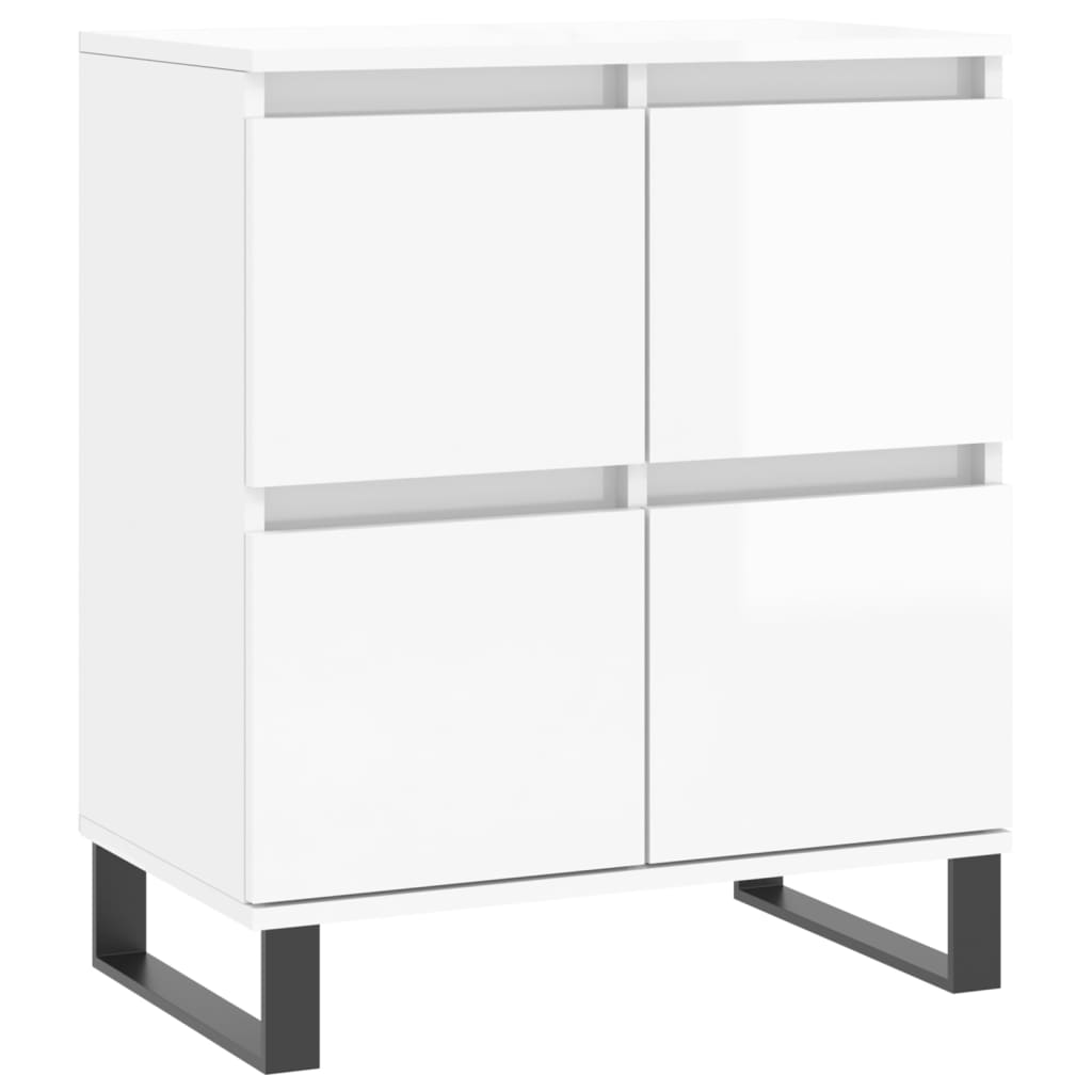vidaXL Sideboards 3 Stk. Hochglanz-Weiß Holzwerkstoff