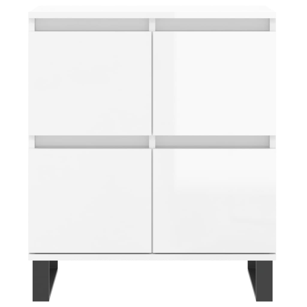 vidaXL Sideboards 3 Stk. Hochglanz-Weiß Holzwerkstoff