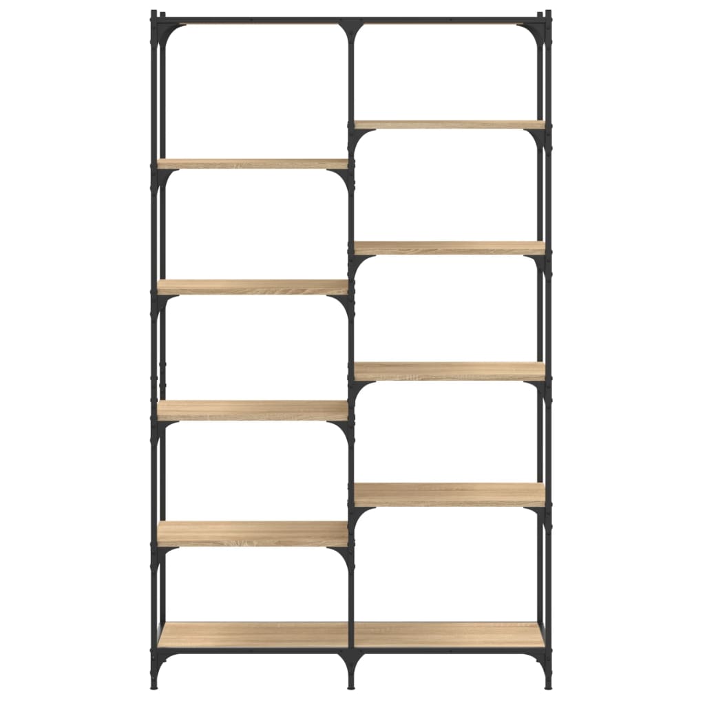 vidaXL Bücherregal Sonoma Eiche 100x32x170 cm Holzwerkstoff und Eisen