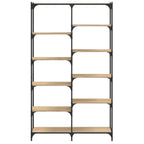 vidaXL Bücherregal Sonoma Eiche 100x32x170 cm Holzwerkstoff und Eisen