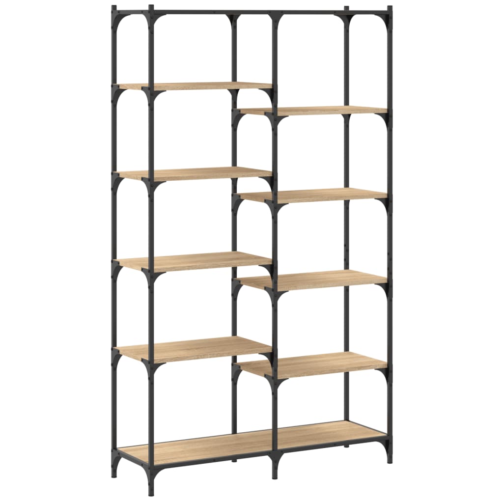 vidaXL Bücherregal Sonoma Eiche 100x32x170 cm Holzwerkstoff und Eisen