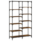 vidaXL Bücherregal Räuchereiche 100x32x170 cm Holzwerkstoff und Eisen