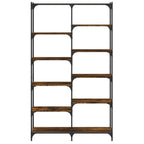 vidaXL Bücherregal Räuchereiche 100x32x170 cm Holzwerkstoff und Eisen