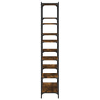 vidaXL Bücherregal Räuchereiche 100x32x170 cm Holzwerkstoff und Eisen