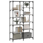 vidaXL Bücherregal Grau Sonoma 100x32x170 cm Holzwerkstoff und Eisen