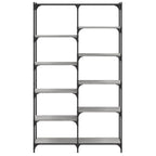 vidaXL Bücherregal Grau Sonoma 100x32x170 cm Holzwerkstoff und Eisen