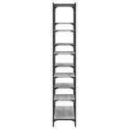 vidaXL Bücherregal Grau Sonoma 100x32x170 cm Holzwerkstoff und Eisen