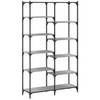 vidaXL Bücherregal Grau Sonoma 100x32x170 cm Holzwerkstoff und Eisen