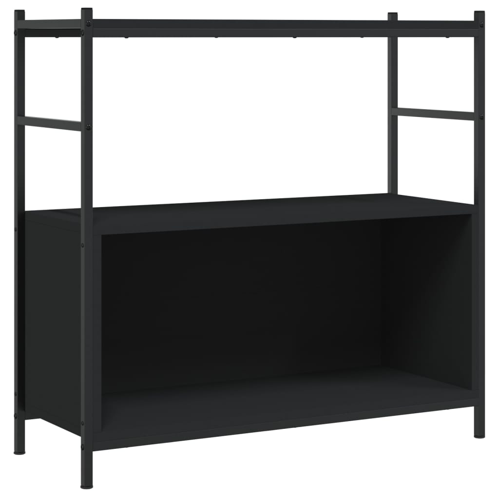 vidaXL Bücherregal Schwarz 80x30x78,5 cm Holzwerkstoff und Eisen