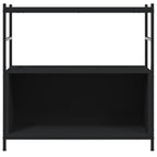 vidaXL Bücherregal Schwarz 80x30x78,5 cm Holzwerkstoff und Eisen
