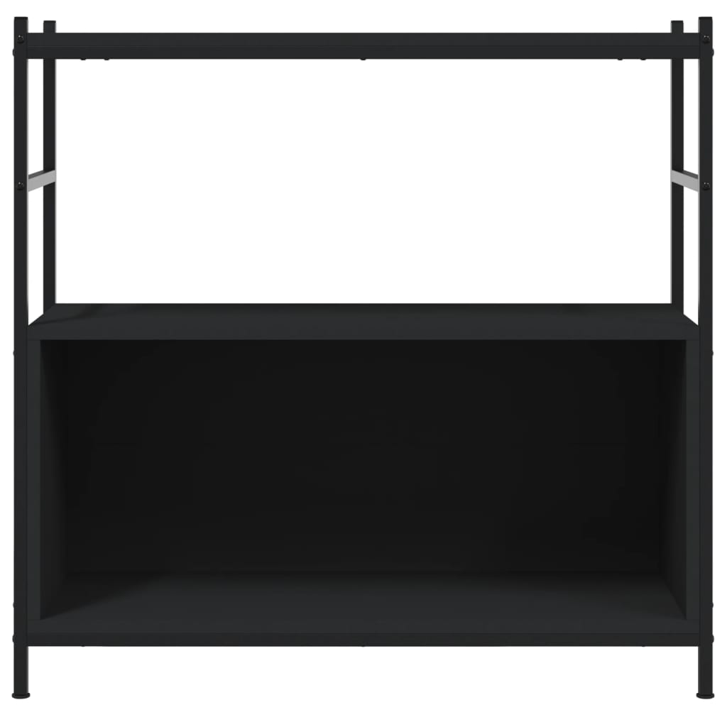 vidaXL Bücherregal Schwarz 80x30x78,5 cm Holzwerkstoff und Eisen