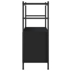 vidaXL Bücherregal Schwarz 80x30x78,5 cm Holzwerkstoff und Eisen