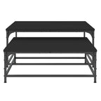 vidaXL Satztische 2 Stk. Schwarz Holzwerkstoff