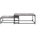 vidaXL Satztische 2 Stk. Grau Sonoma Holzwerkstoff