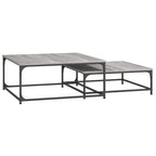 vidaXL Satztische 2 Stk. Grau Sonoma Holzwerkstoff