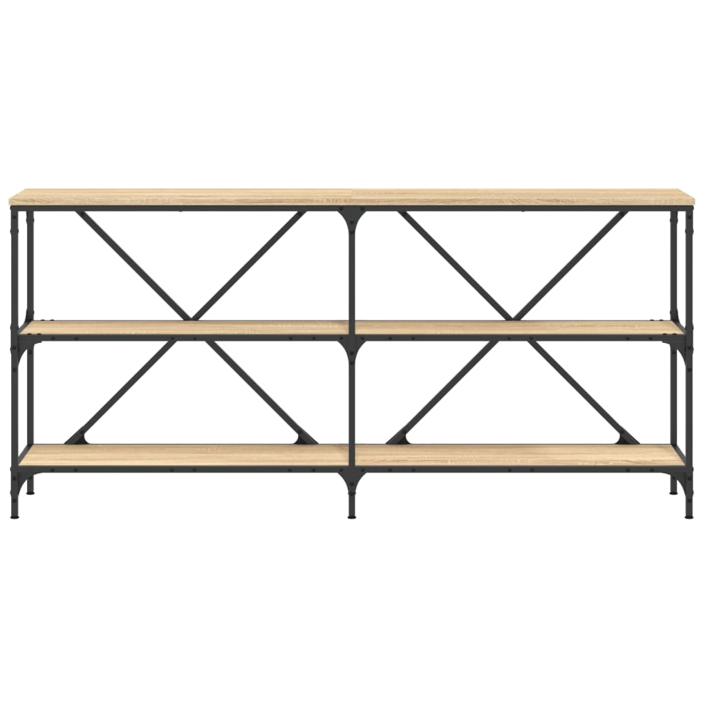 vidaXL Konsolentisch Sonoma-Eiche 160x30x75 cm Holzwerkstoff und Eisen