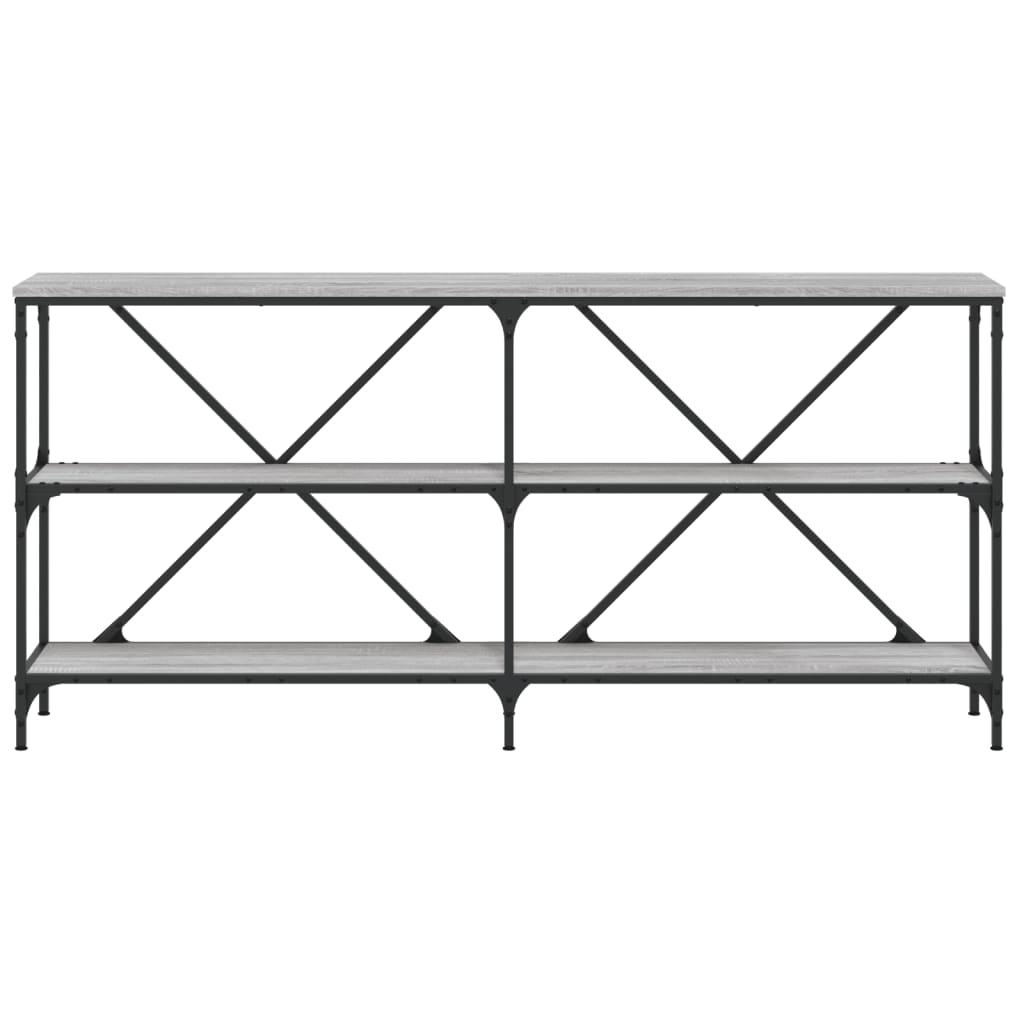 vidaXL Konsolentisch Grau Sonoma 160x30x75 cm Holzwerkstoff und Eisen