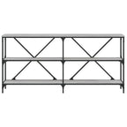 vidaXL Konsolentisch Grau Sonoma 160x30x75 cm Holzwerkstoff und Eisen