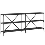 vidaXL Konsolentisch Schwarz 180x30x75 cm Holzwerkstoff und Eisen