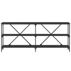 vidaXL Konsolentisch Schwarz 180x30x75 cm Holzwerkstoff und Eisen