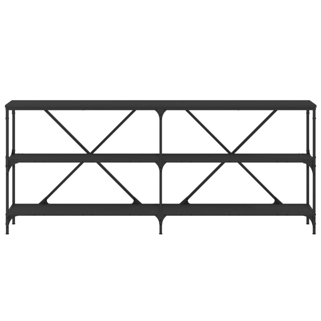 vidaXL Konsolentisch Schwarz 180x30x75 cm Holzwerkstoff und Eisen