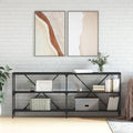vidaXL Konsolentisch Schwarz 180x30x75 cm Holzwerkstoff und Eisen