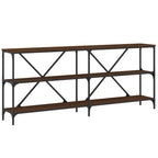 vidaXL Konsolentisch Braun Eiche 180x30x75 cm Holzwerkstoff und Eisen