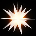 vidaXL LED-Weihnachtssterne 3 Stk. Faltbar Weiß 43 cm