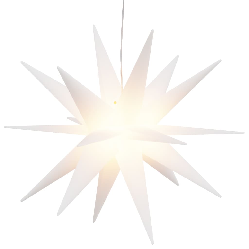 vidaXL LED-Weihnachtssterne 3 Stk. Faltbar Weiß 43 cm