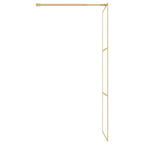 vidaXL Duschwand für Begehbare Dusche mit ESG Klarglas Golden 80x195cm