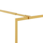 vidaXL Duschwand für Begehbare Dusche mit ESG Klarglas Golden 80x195cm