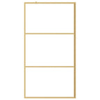 vidaXL Duschwand für Begehbare Dusche ESG Klarglas Golden 100x195cm
