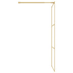 vidaXL Duschwand für Begehbare Dusche ESG Klarglas Golden 100x195cm