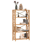 vidaXL Regal mit 5 Böden 80x30x146 cm Massivholz Eiche