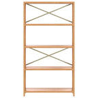 vidaXL Regal mit 5 Böden 80x30x146 cm Massivholz Eiche